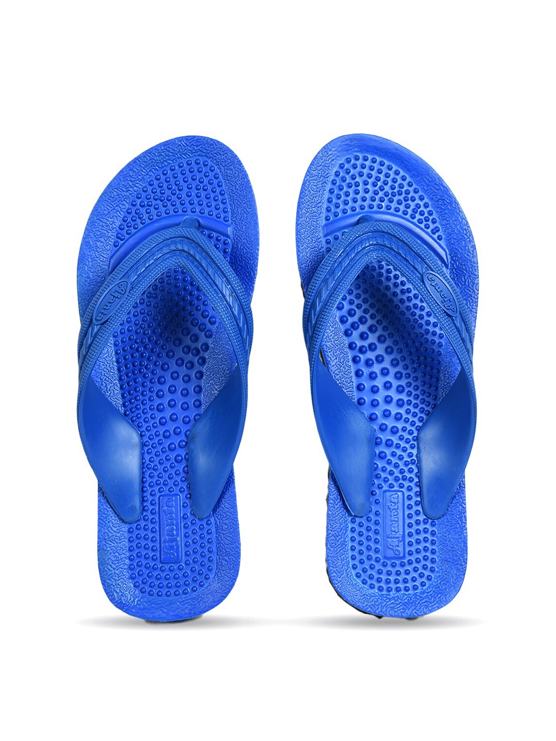 

Ajanta Men Textured Rubber Thong Flip-Flops, Blue