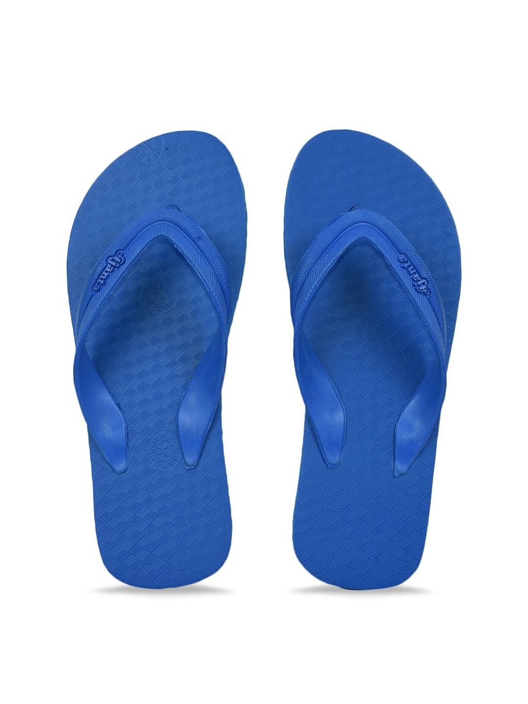 

Ajanta Men Textured Rubber Thong Flip-Flops, Blue