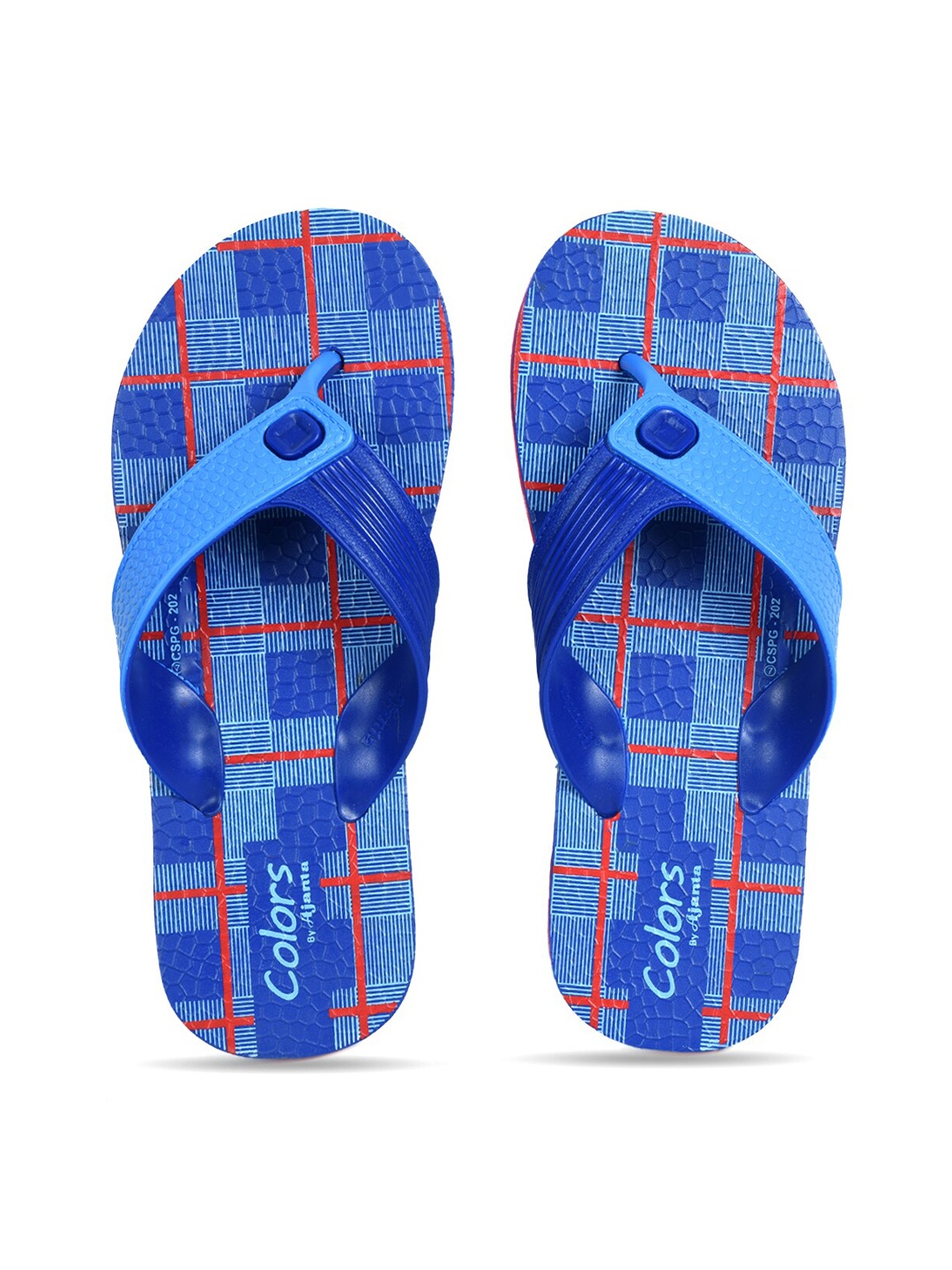 

Ajanta Men Printed Thong Flip-Flops, Blue