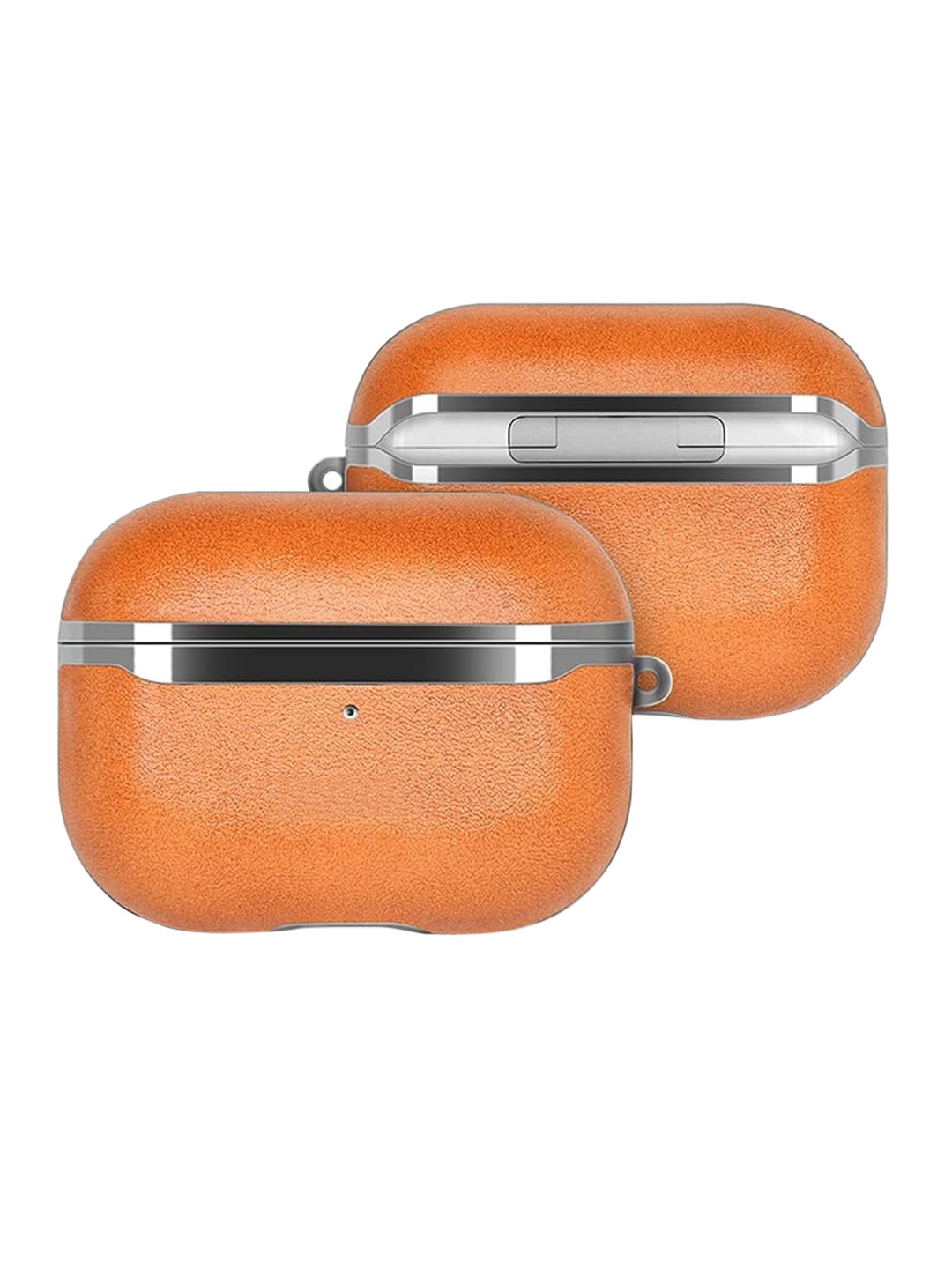 

TREEMODA Leather Airpods Pro 2 Case Cover With Keychain, Orange