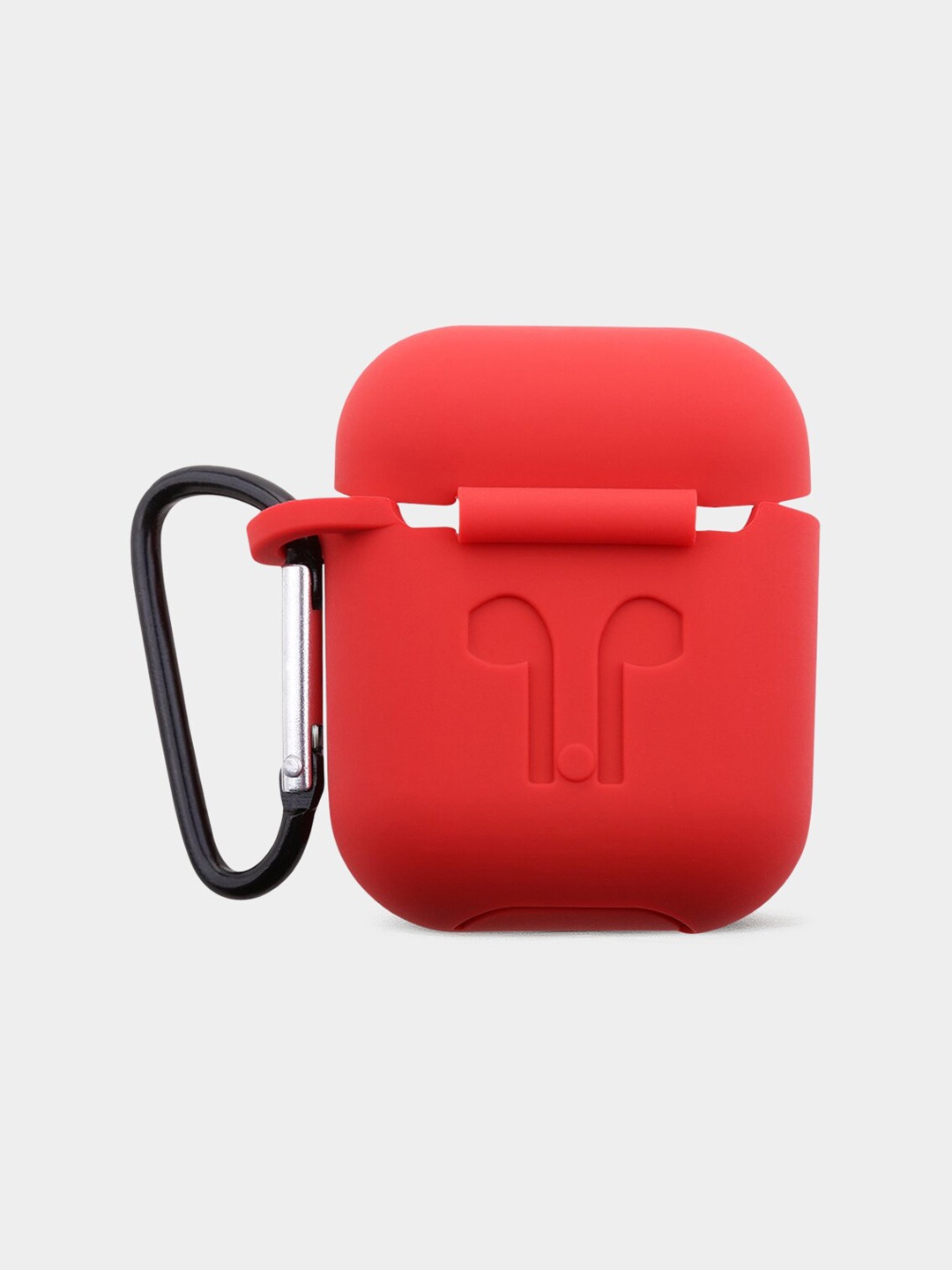 

TREEMODA Silicone Airpods Case Cover With Keychain, Red