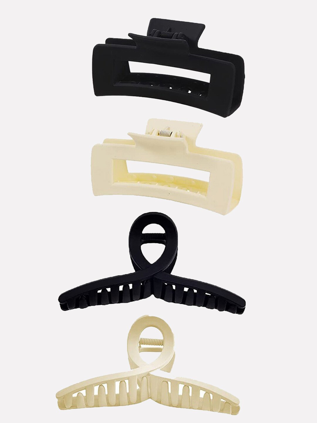 

VAGHBHATT Women Set of 4 Claw Clip, Black