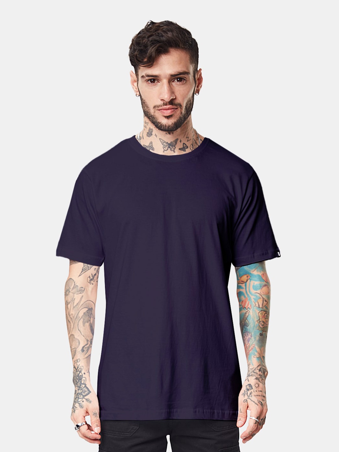 

The Souled Store Round Neck Short Sleeves Pure Cotton T-shirt, Blue