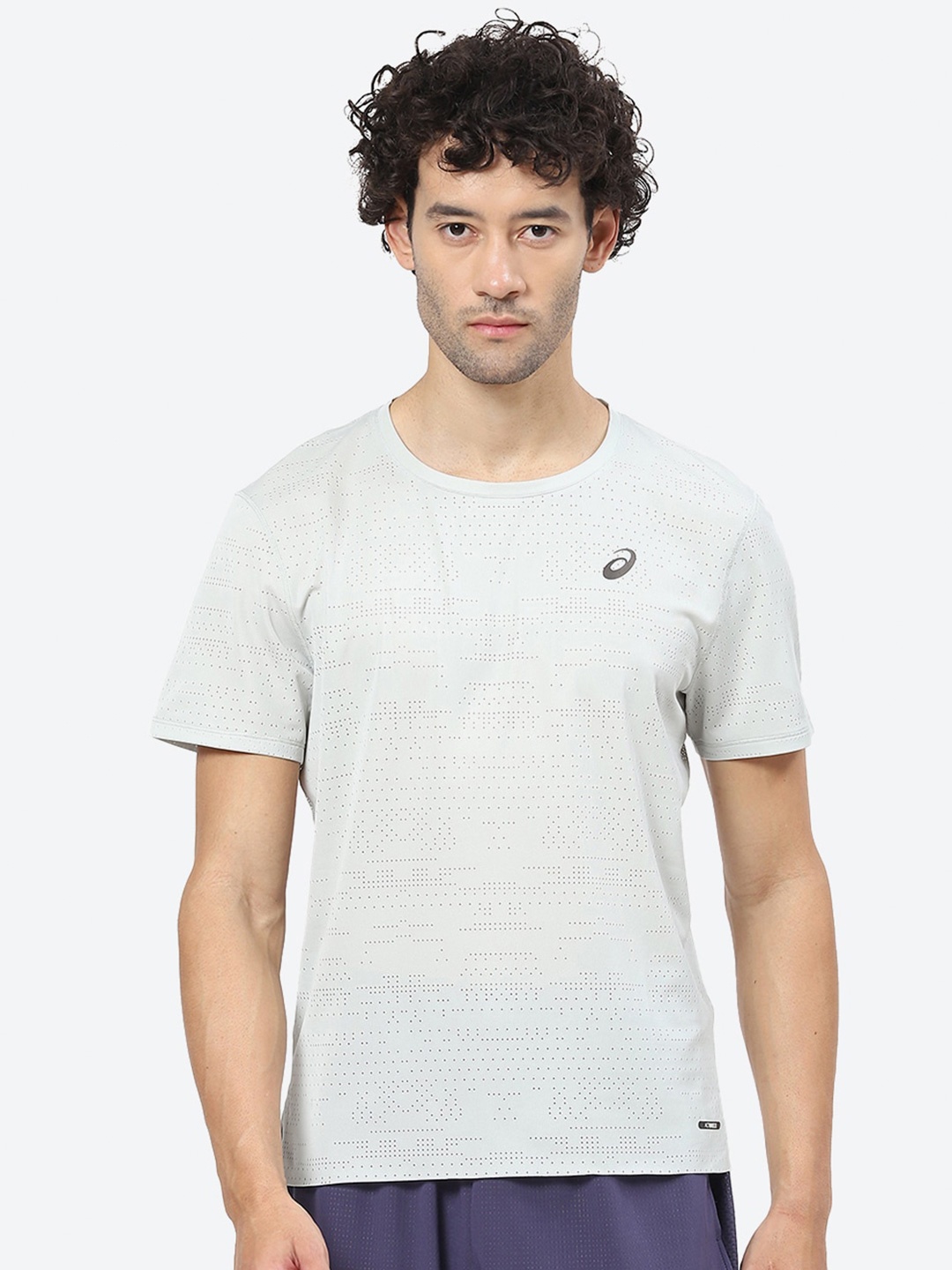 

ASICS Self Design Regular Fit T-Shirt, Grey