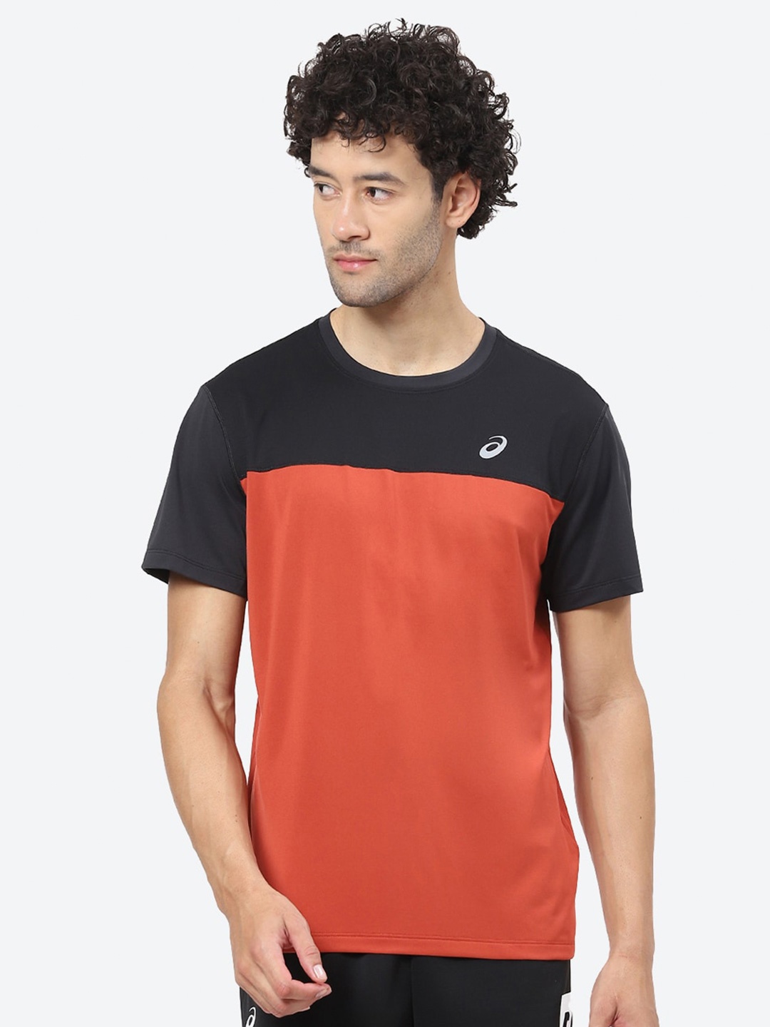 

ASICS RACE SS Colourblocked Half Sleeves T-Shirt, Red