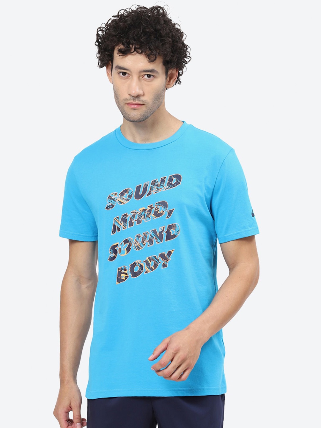 

ASICS Typography Cotton Graphic T-Shirt, Blue