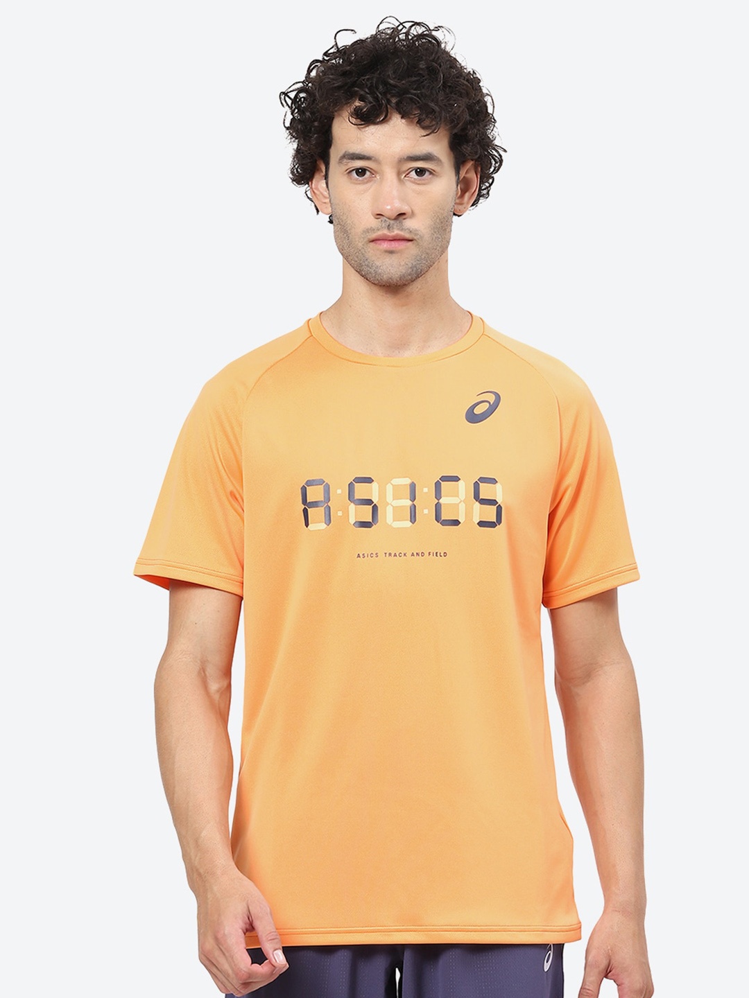 

ASICS Typography Printed Raglan Sleeves T-Shirt, Orange