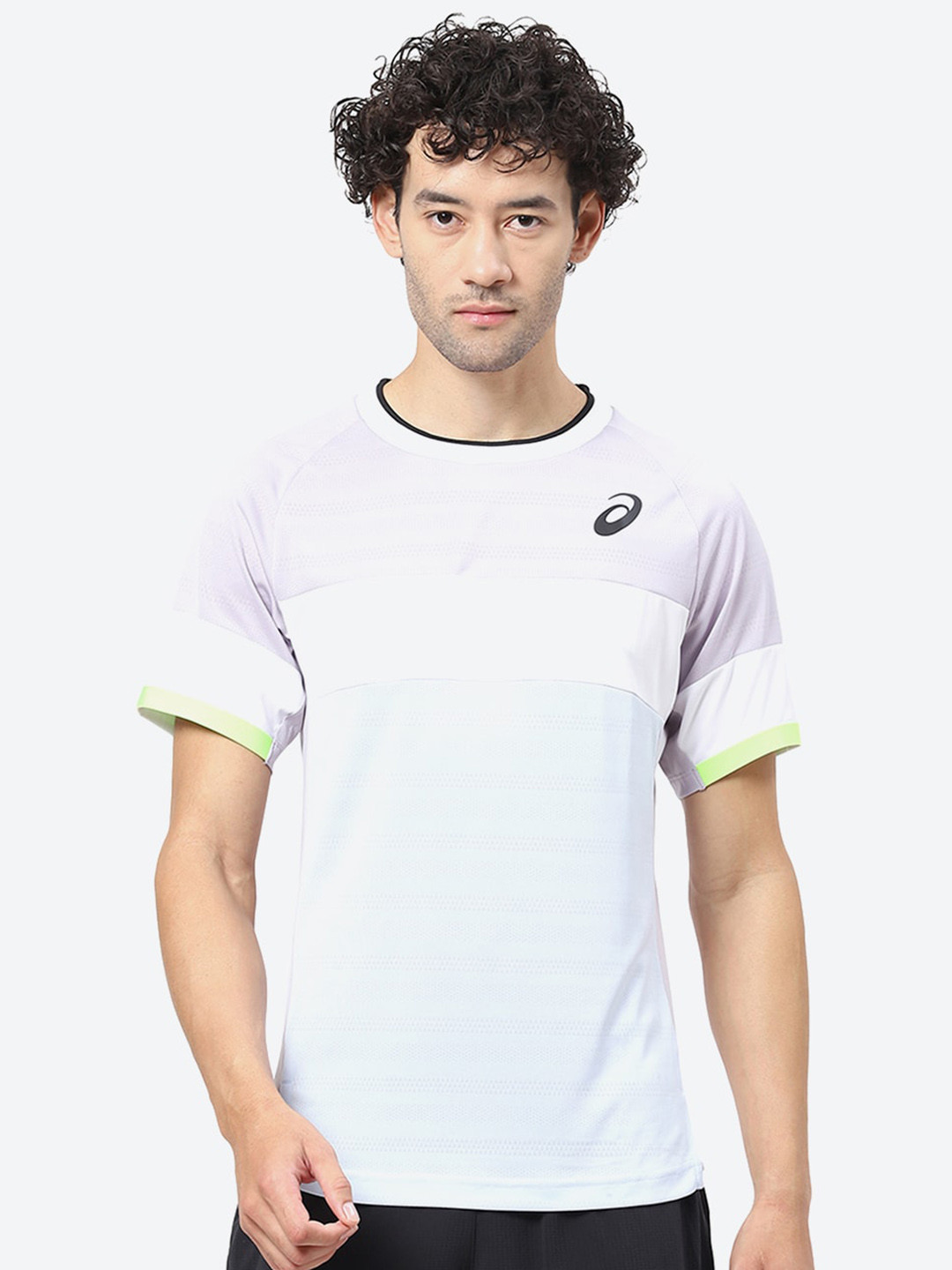 

ASICS Self Design Regular Fit T-Shirt, Lavender