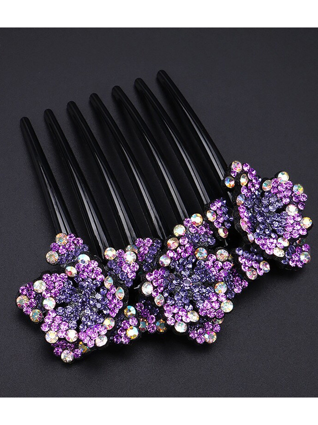 

MIZORRI Women Embellished Comb Pin, Purple