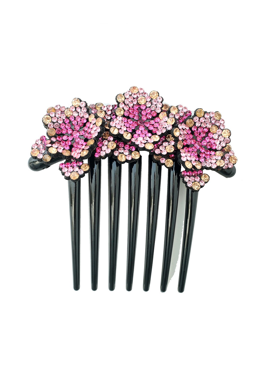 

MIZORRI Women Embellished Comb Pin, Pink