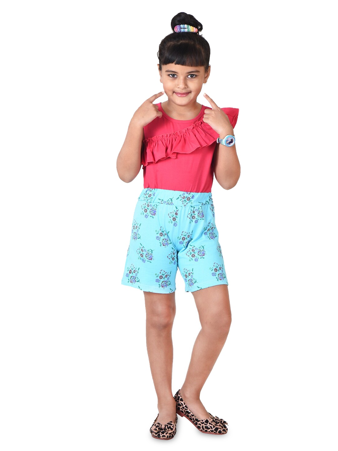 

POMY & JINNY Girls Cotton Round Neck Jumpsuit, Pink