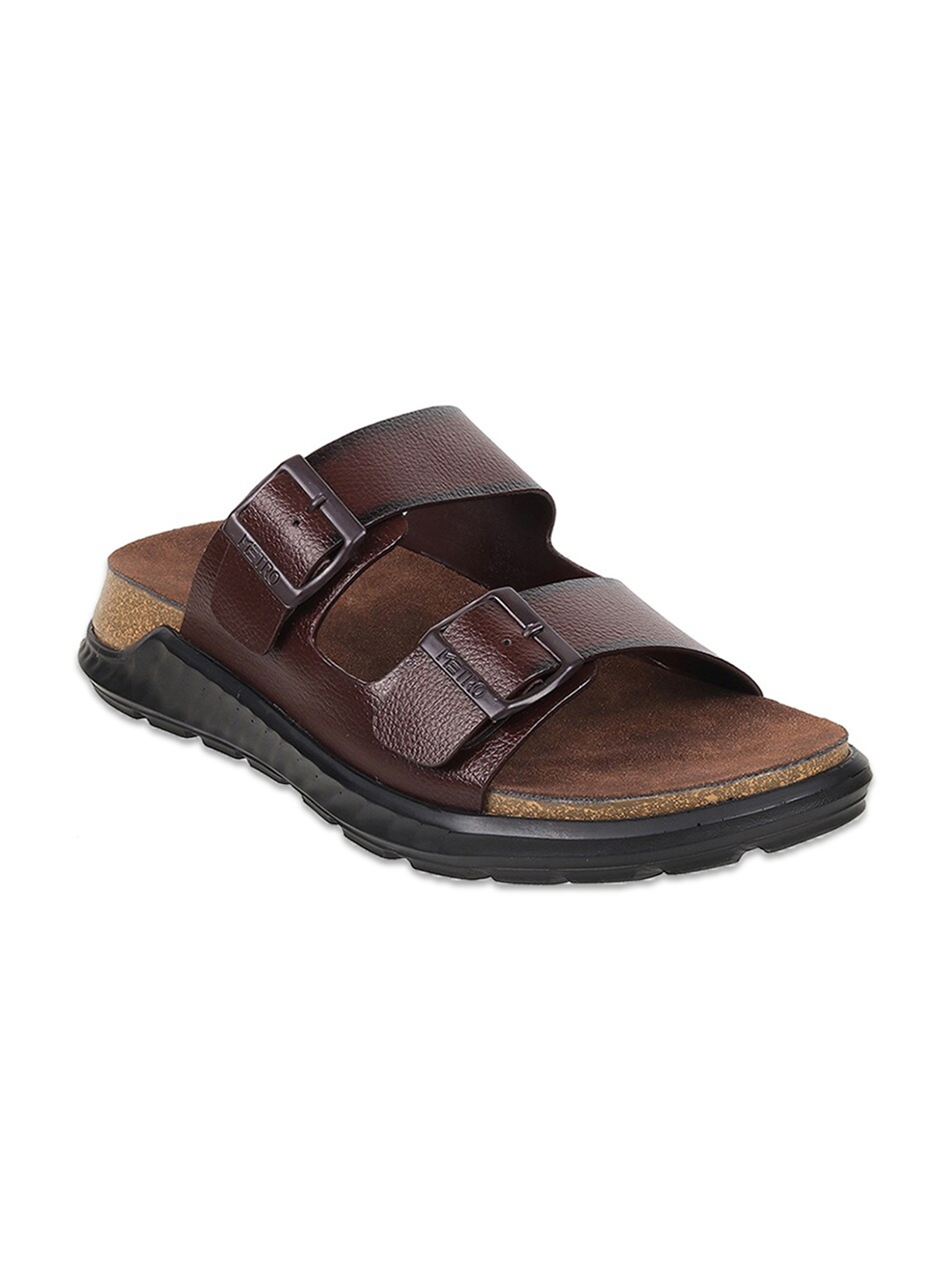 

Metro Men Open Toe Slip On Comfort Sandals, Brown