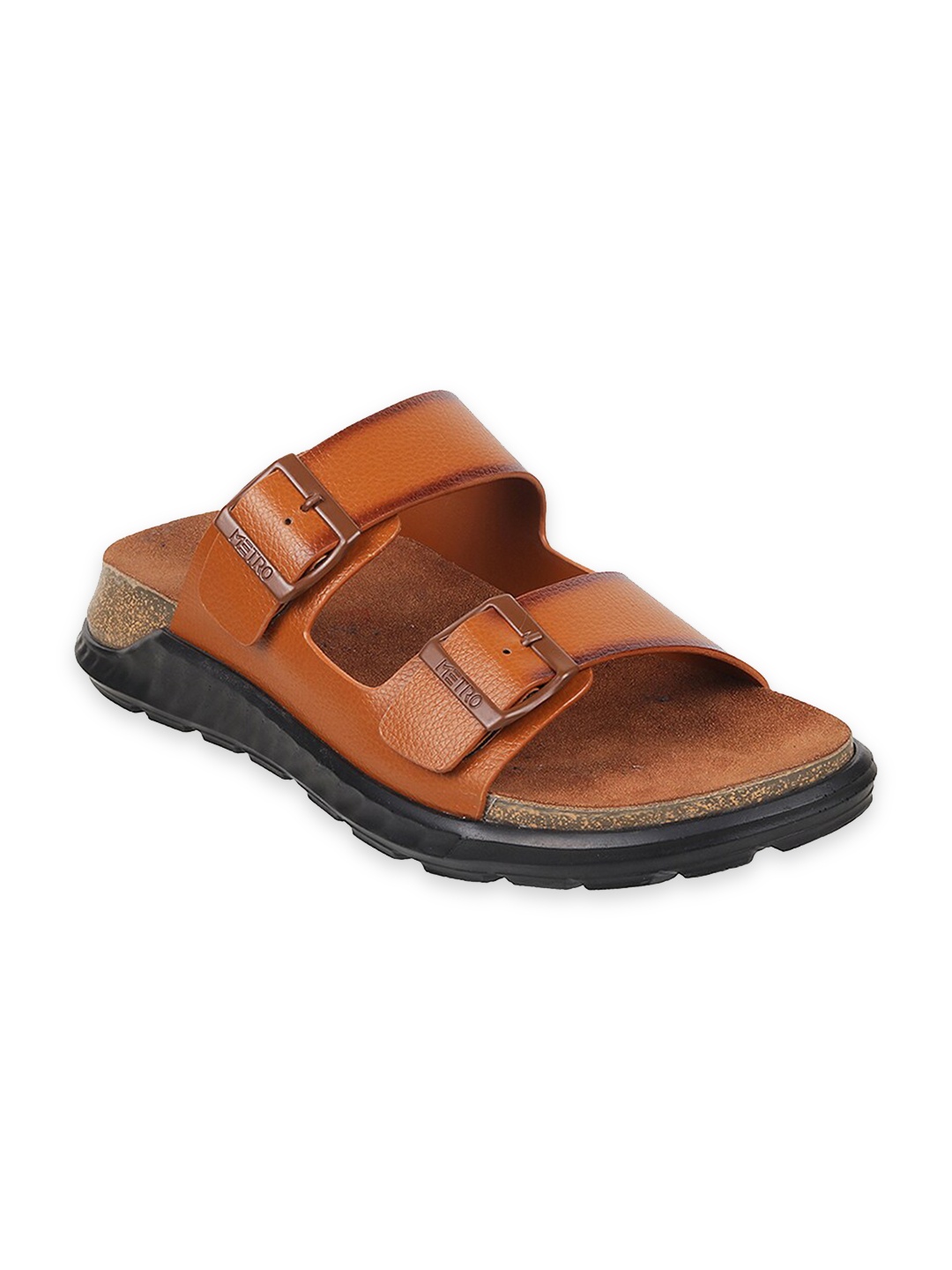 

Metro Men Comfort Sandals With Buckle, Tan