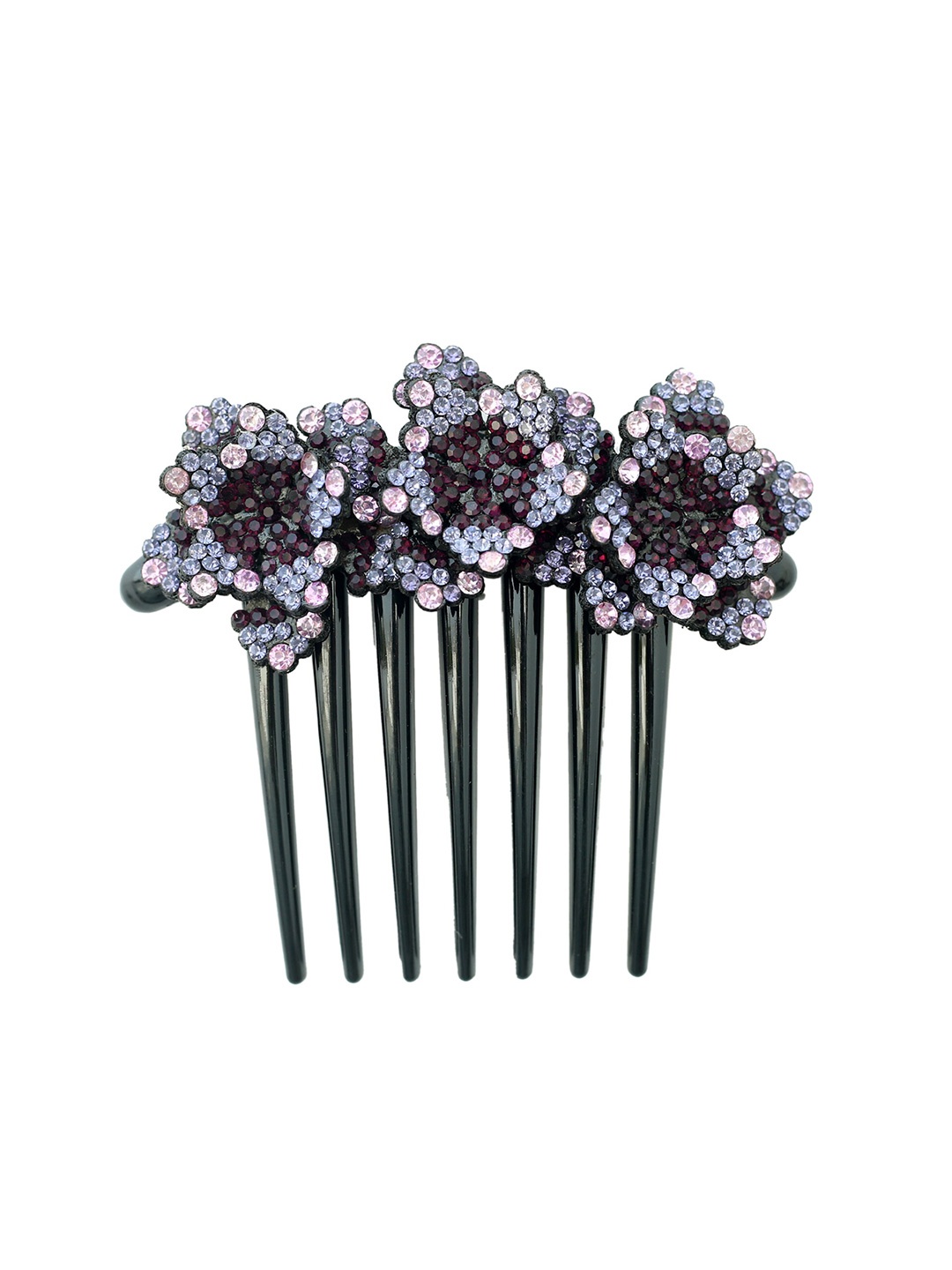 

MIZORRI Women Set Of 2 Embellished Crystals Comb Pins, Blue