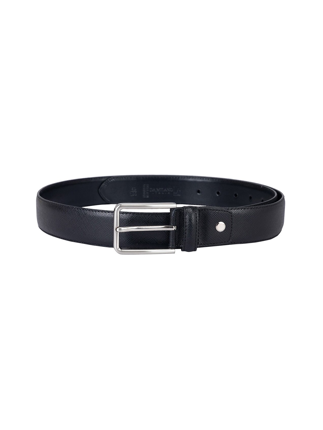 

Da Milano Men Textured Leather Belt, Black