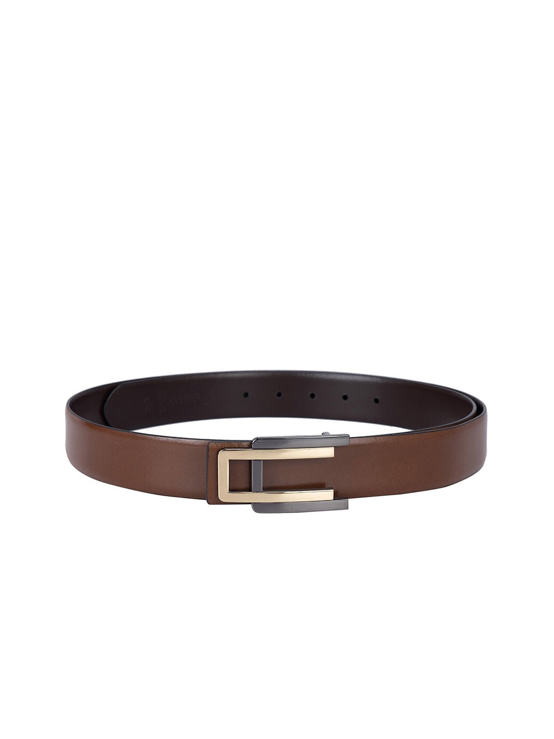 

Da Milano Men Slim Leather Belt, Brown