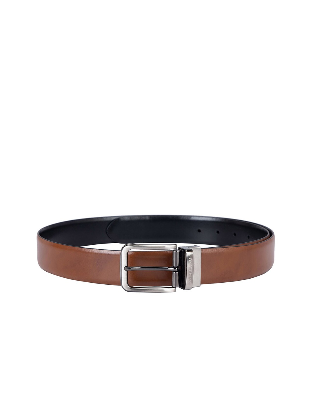 

Da Milano Men Wide Tang Leather Belt, Brown