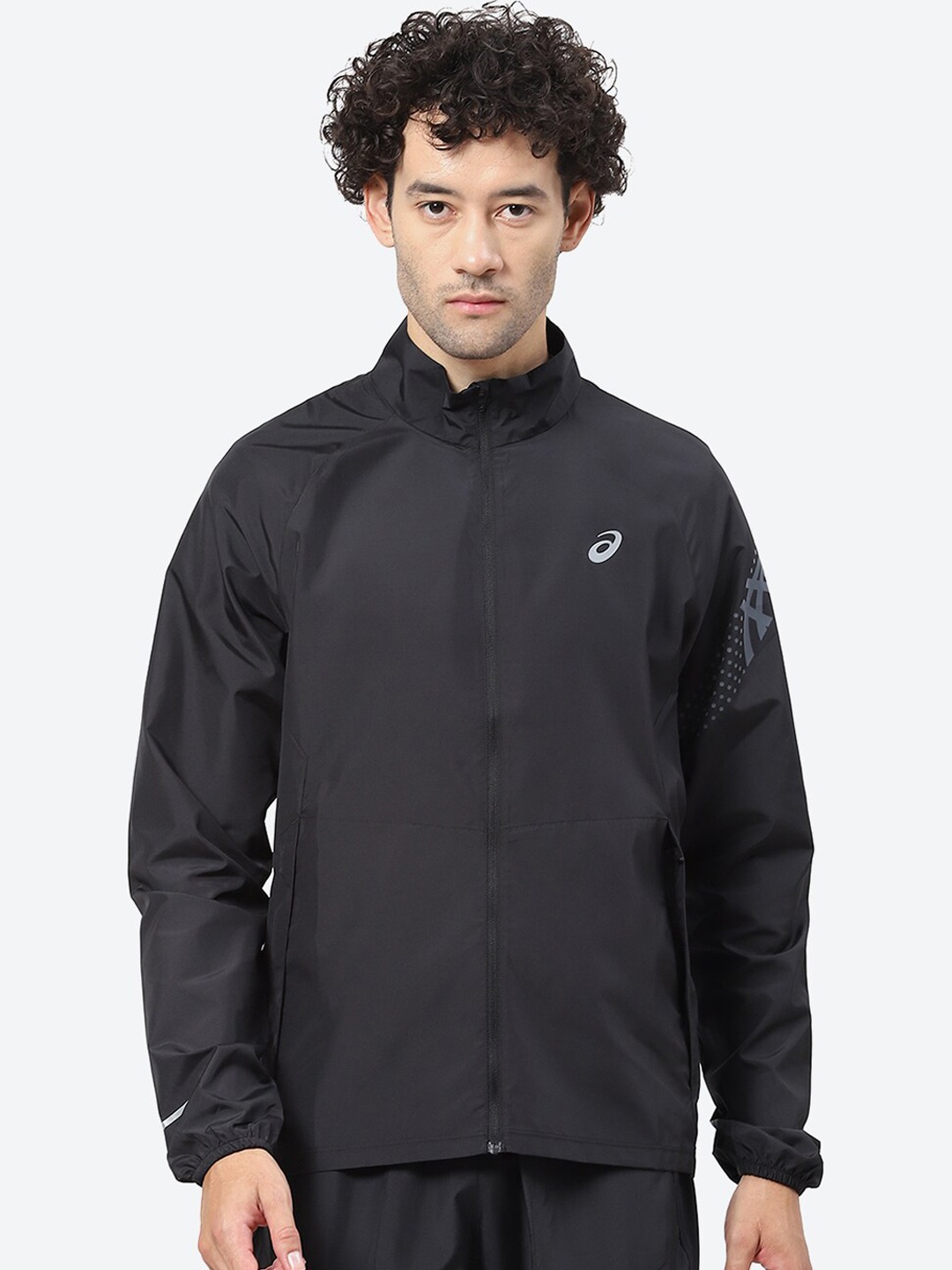 

ASICS Men ICON Brand Logo Sporty Jacket, Black