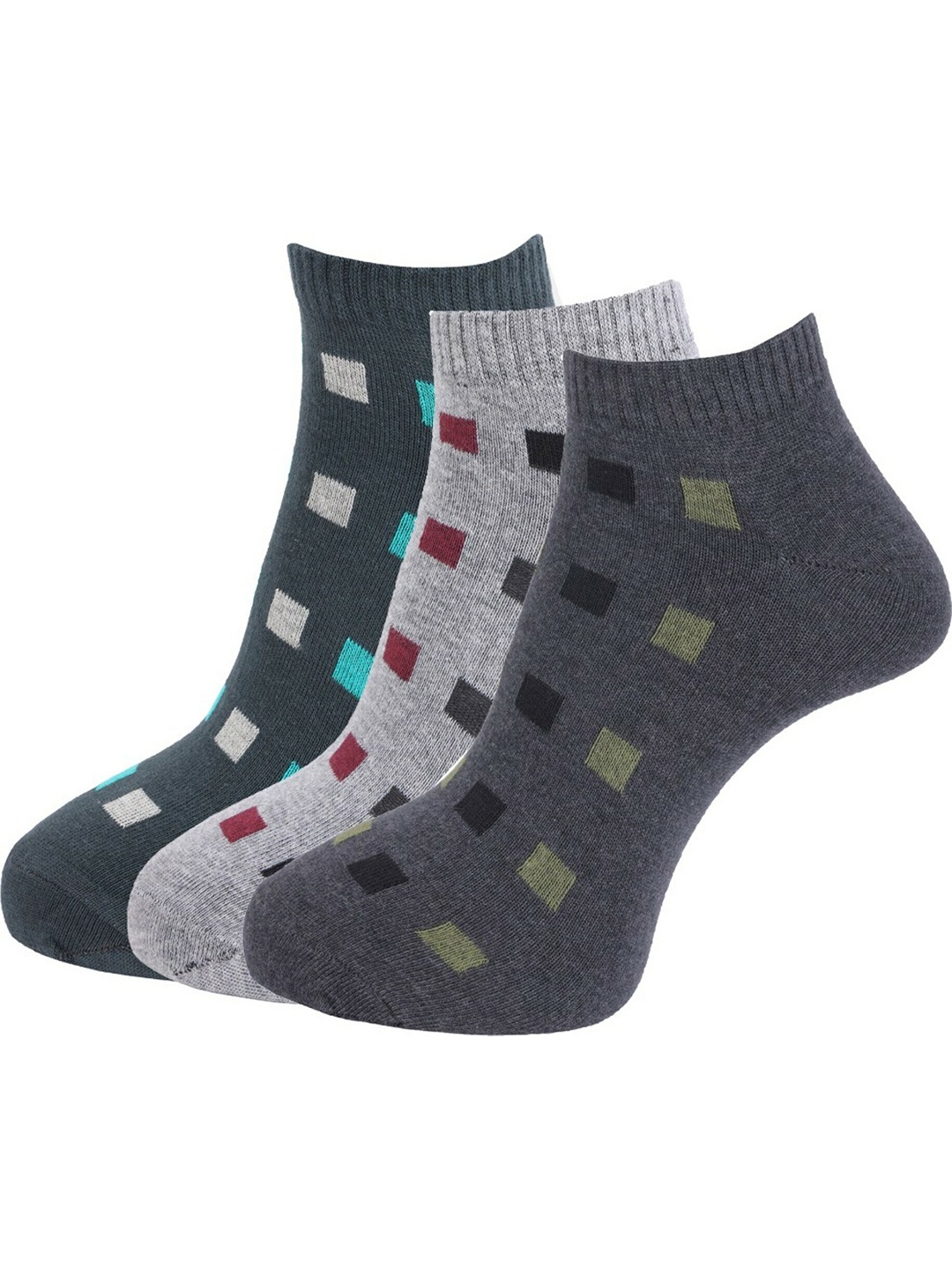

Dollar Socks Men Pack Of 3 Assorted Cotton Ankle Length Socks