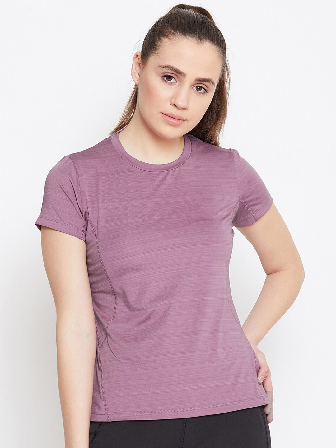 

PERFKT-U Round Neck Regular Fit T-shirt, Purple