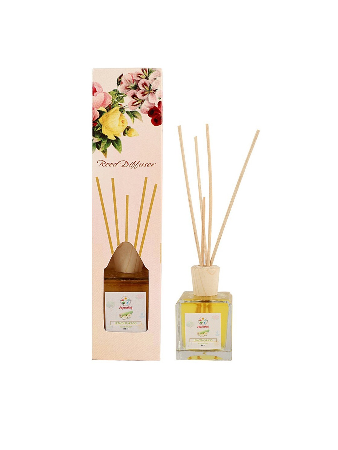 

Sugandhim Lemongrass Reed Diffuser-100 ml, Yellow