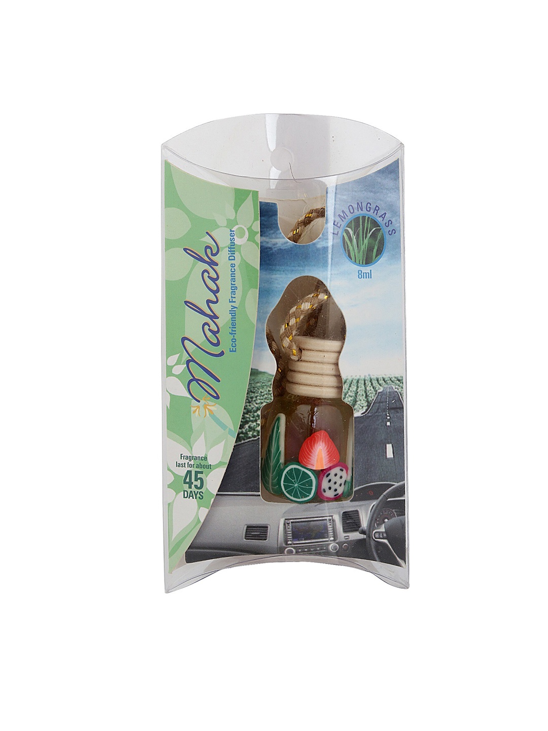 

Sugandhim Beige Lemongrass Car Hanging Air Freshner 8 ml, Yellow