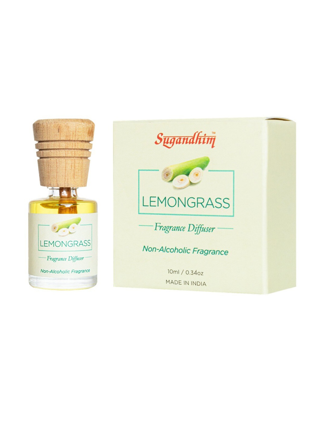

Sugandhim Fragrance Diffuser Lemongrass 10ML, Yellow