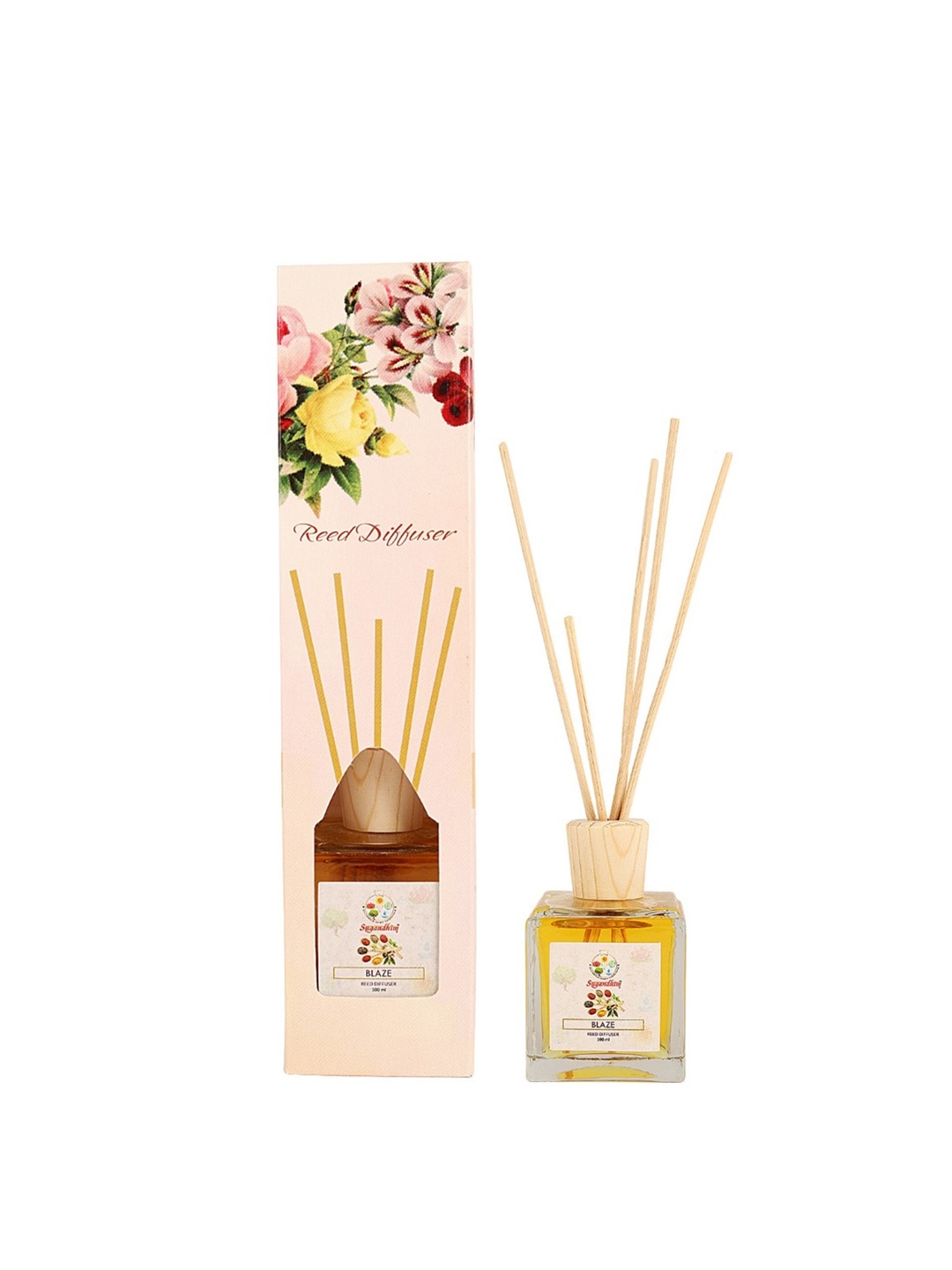 

Sugandhim Beige Blaze Reed Diffuser 100ml, Yellow