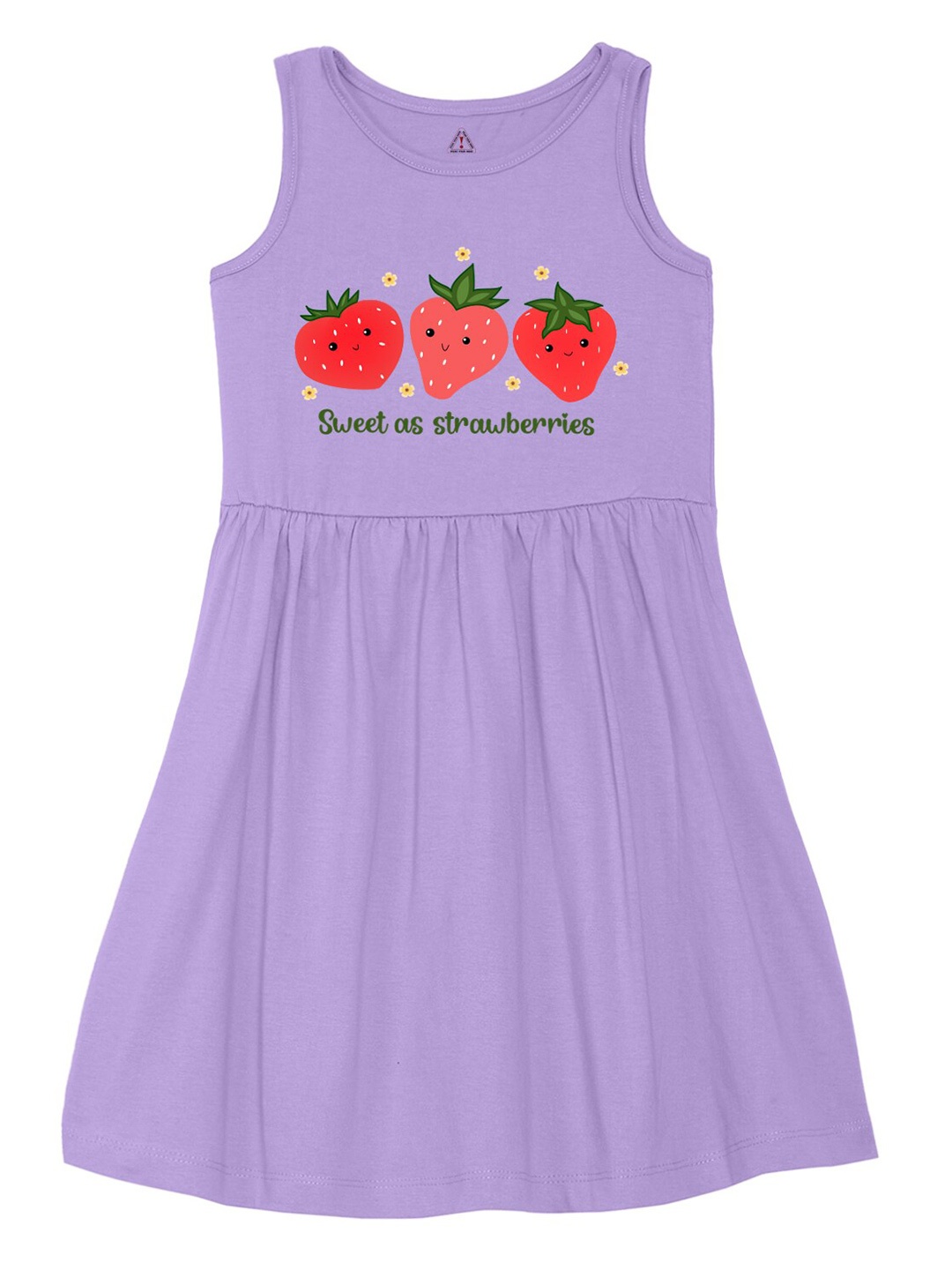 

Wear Your Mind Girls Printed Fit and Flare Dress, Purple