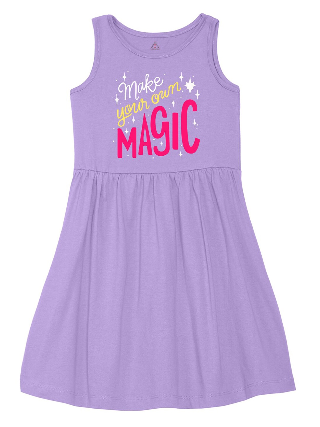 

Wear Your Mind Girls Printed Fit and Flare Dress, Purple