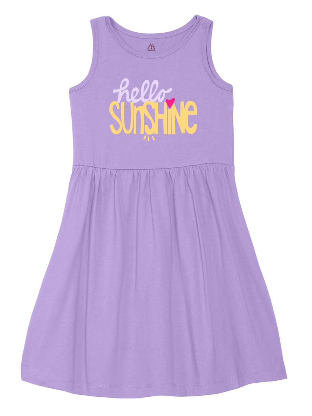 

Wear Your Mind Girls Printed Fit and Flare Dress, Purple