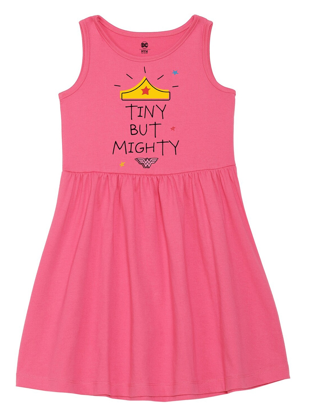 

Wear Your Mind Girls Printed Fit and Flare Dress, Pink