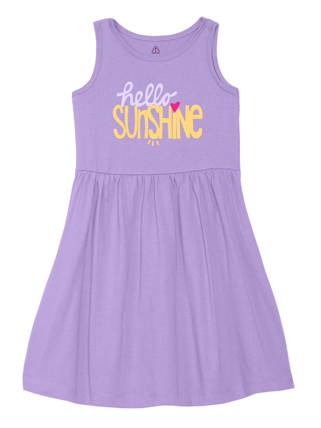 

Wear Your Mind Girls Printed Fit and Flare Dress, Purple