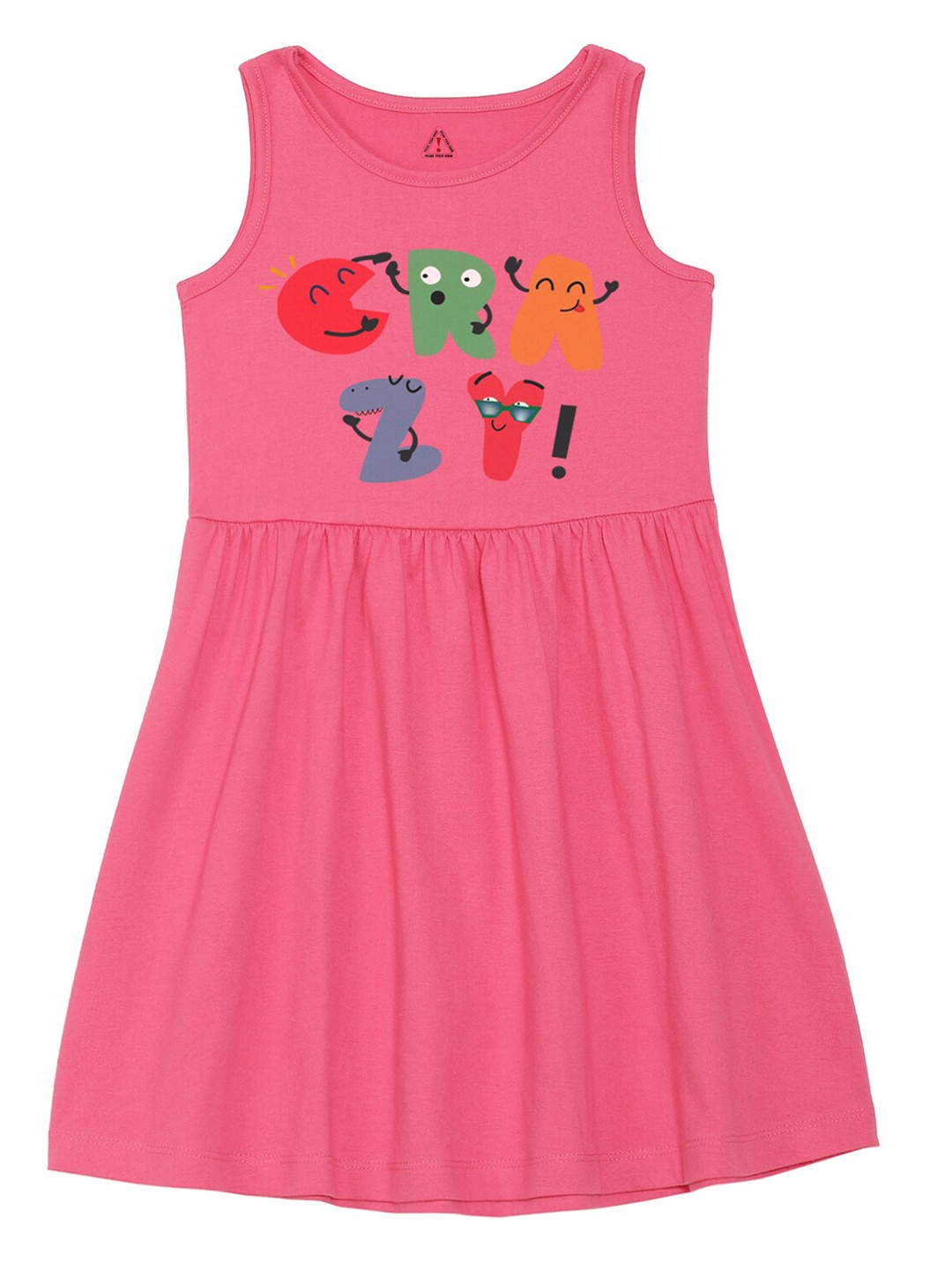 

Wear Your Mind Girls Printed Fit and Flare Dress, Pink