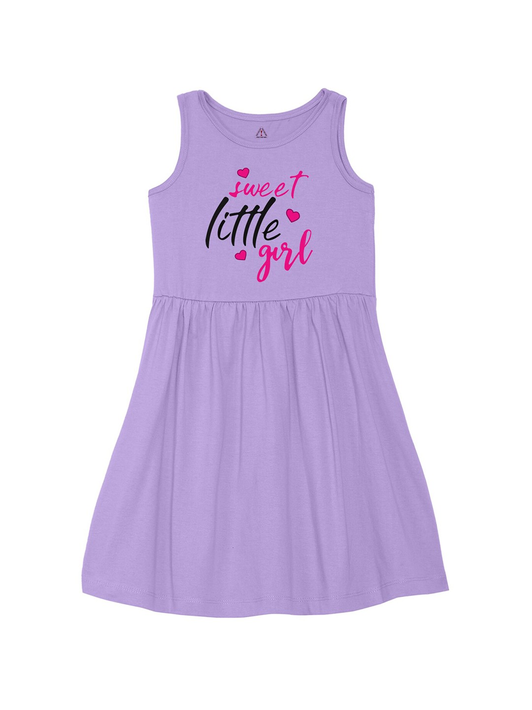 

Wear Your Mind Girls Printed Fit and Flare Dress, Purple