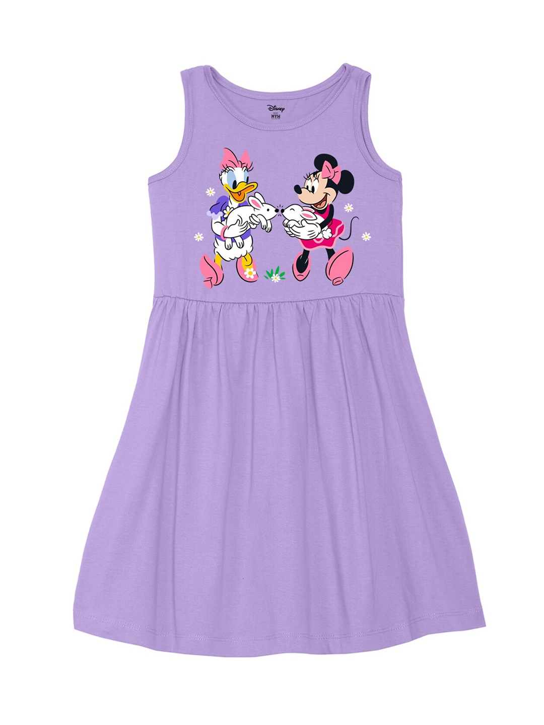 

Wear Your Mind Girls Minnie Mouse Printed Fit and Flare Dress, Purple