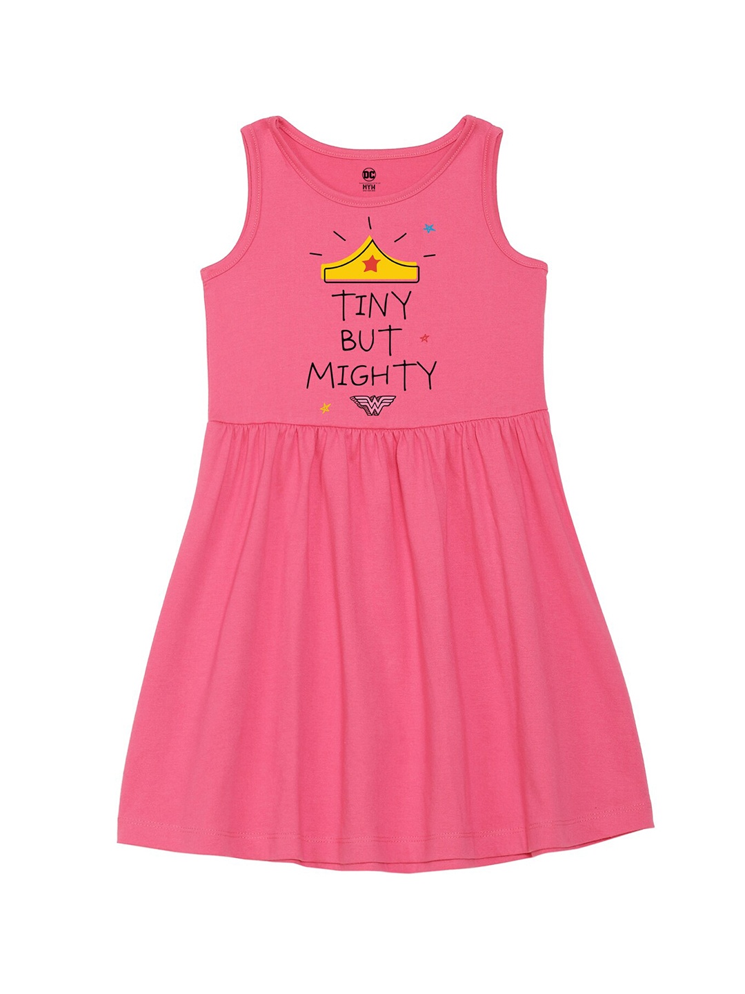 

Wear Your Mind Girls Printed Fit and Flare Dress, Pink