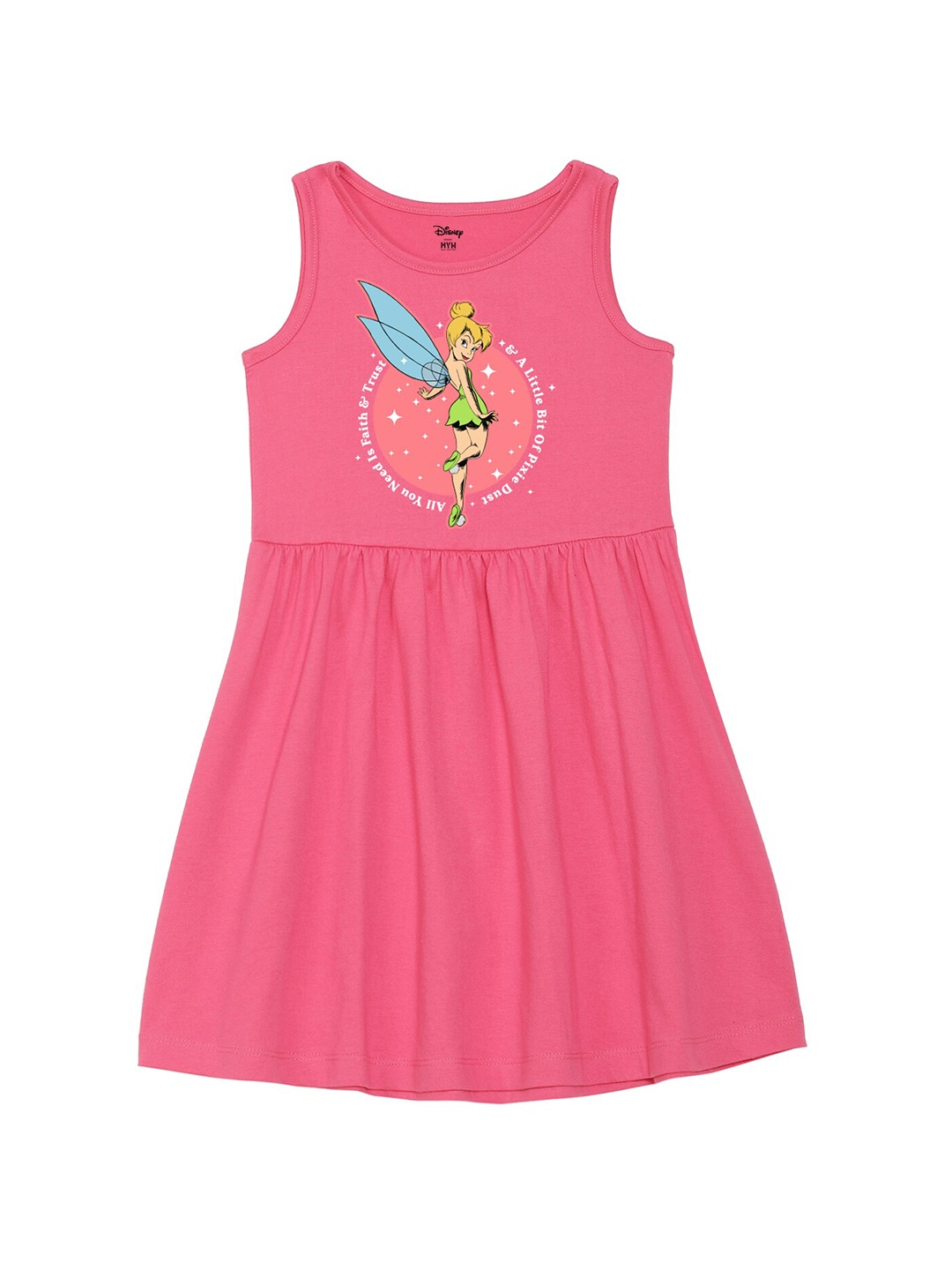 

Wear Your Mind Girls Disney Printed Fit and Flare Dress, Pink