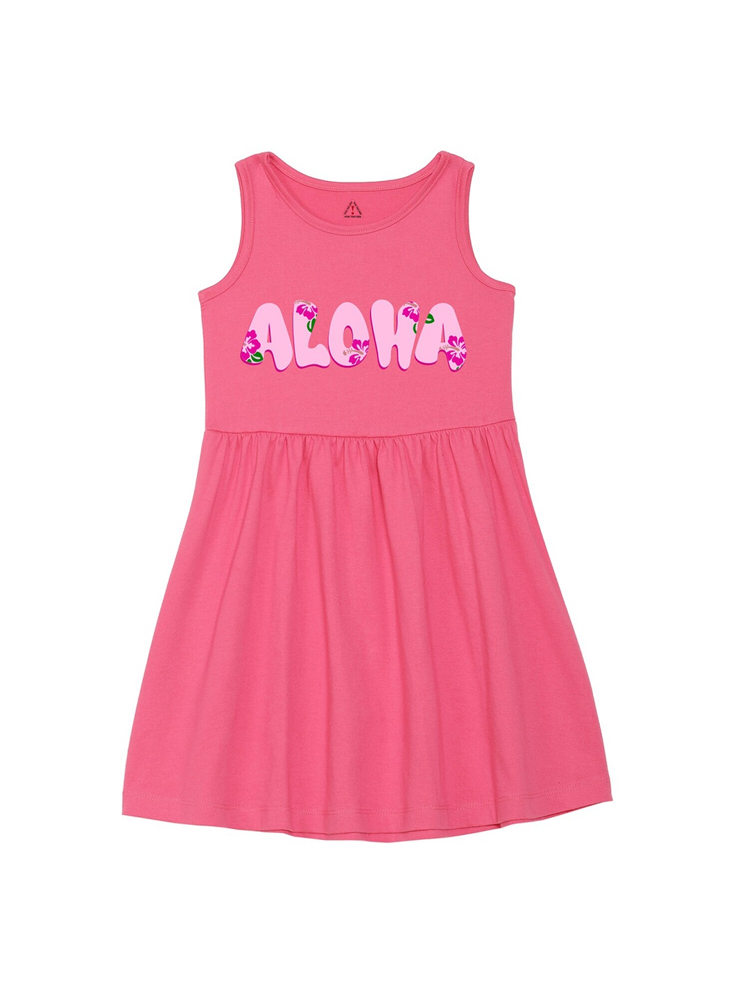 

Wear Your Mind Girls Printed Fit and Flare Dress, Pink
