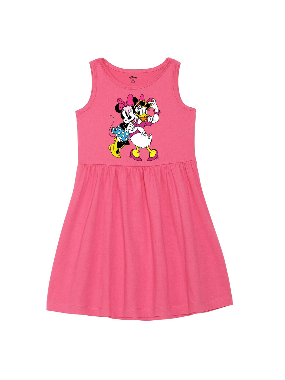 

Wear Your Mind Girls Minnie Mouse Printed Fit and Flare Dress, Pink