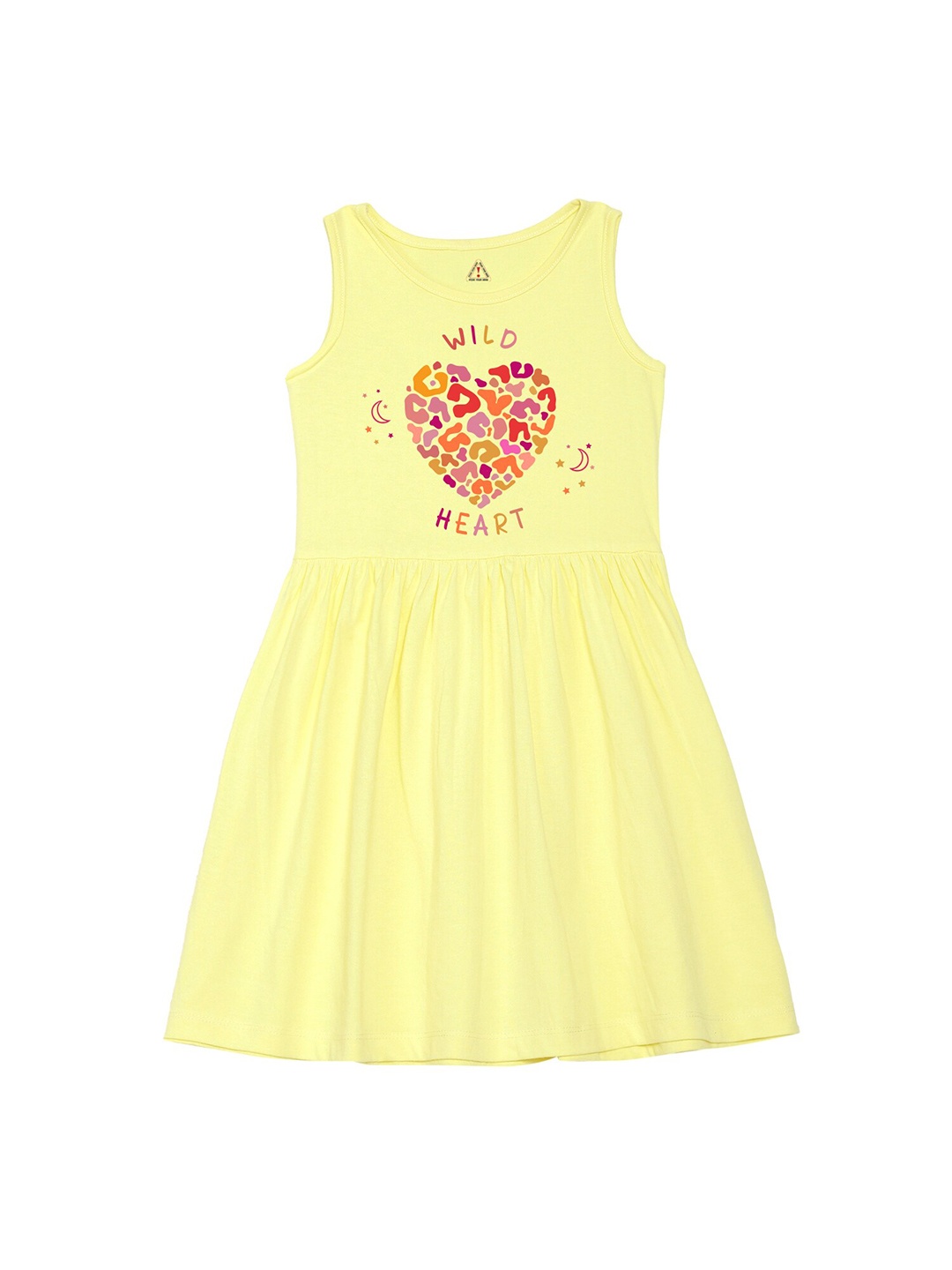 

Wear Your Mind Girls Printed Fit and Flare Dress, Yellow