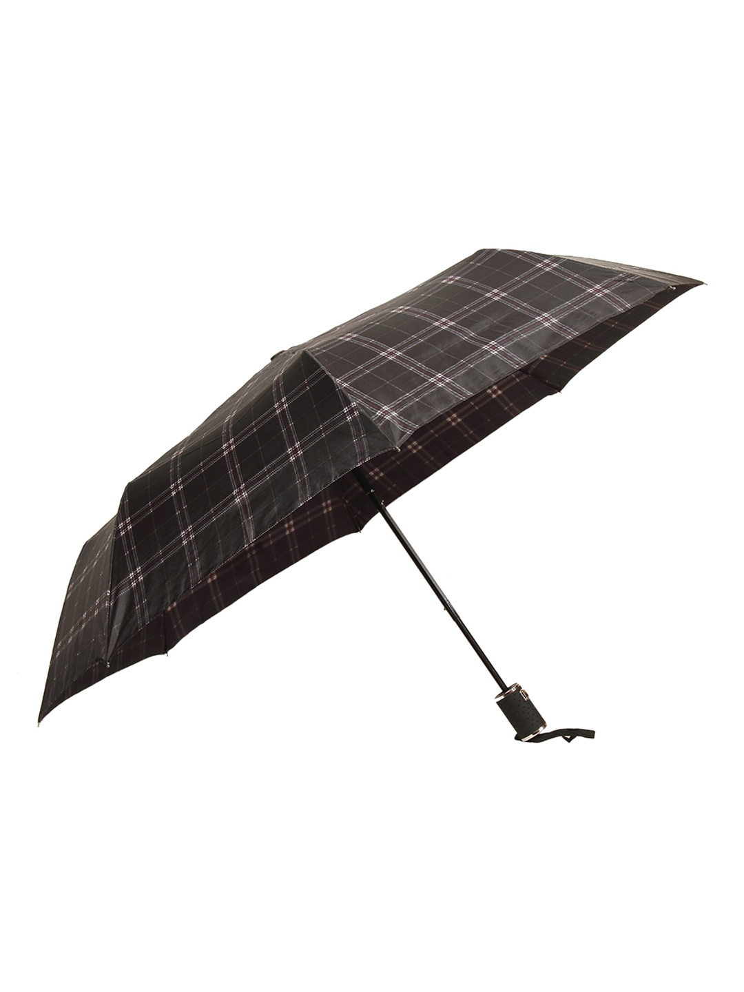 

Calvadoss Checked 3-Fold Umbrella, Black