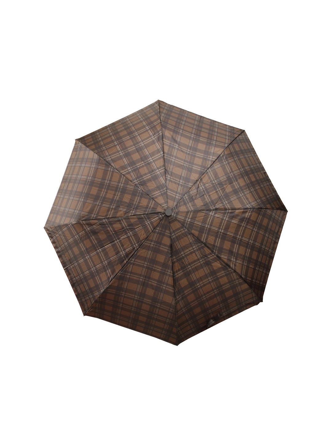 

Calvadoss Checked 3-Fold Umbrella, Brown