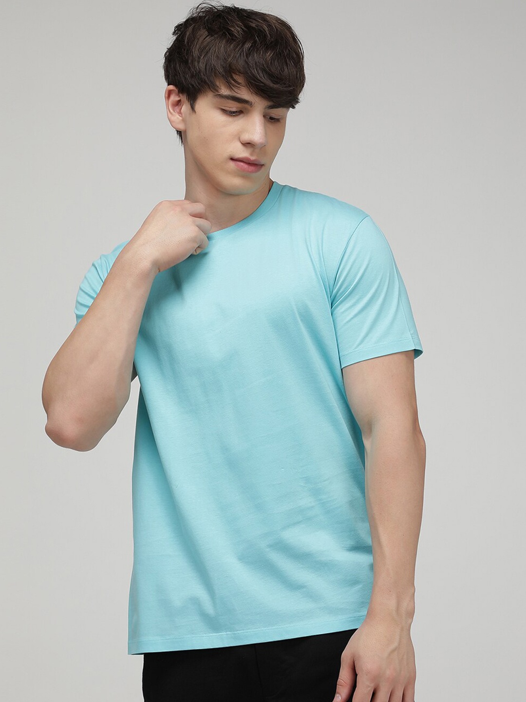 

SPORTO Everfresh Round Neck Cotton T-shirt, Blue