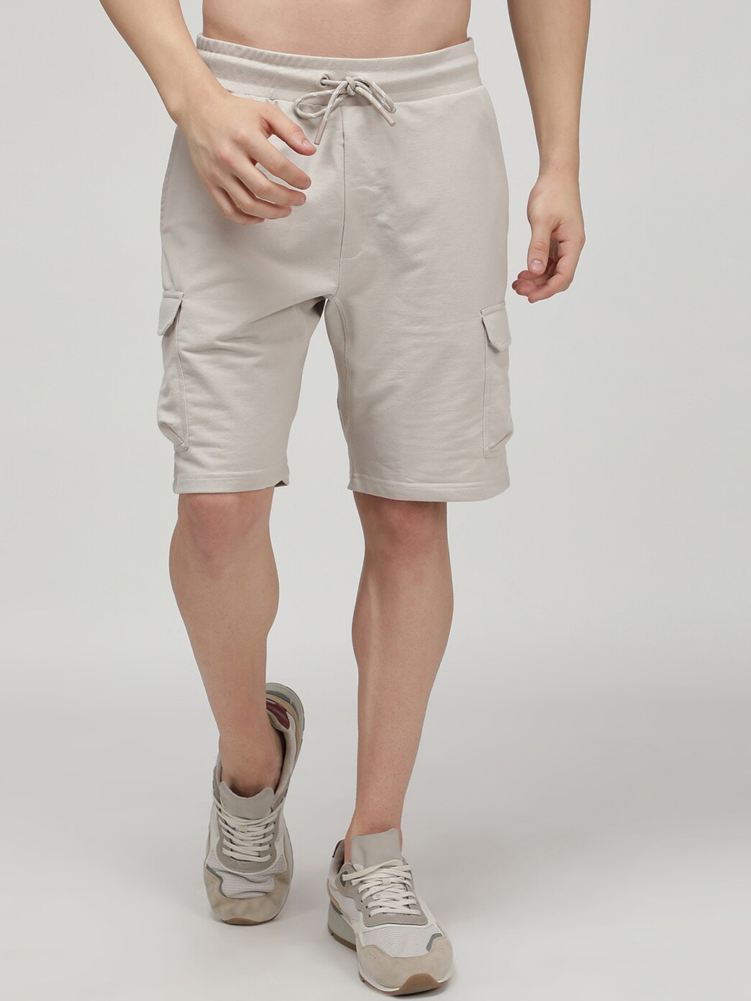 

SPORTO Men Mid Rise Shorts, Beige