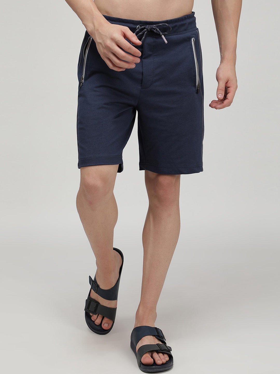

SPORTO Men Regular-Fit Cotton Chino Shorts, Navy blue