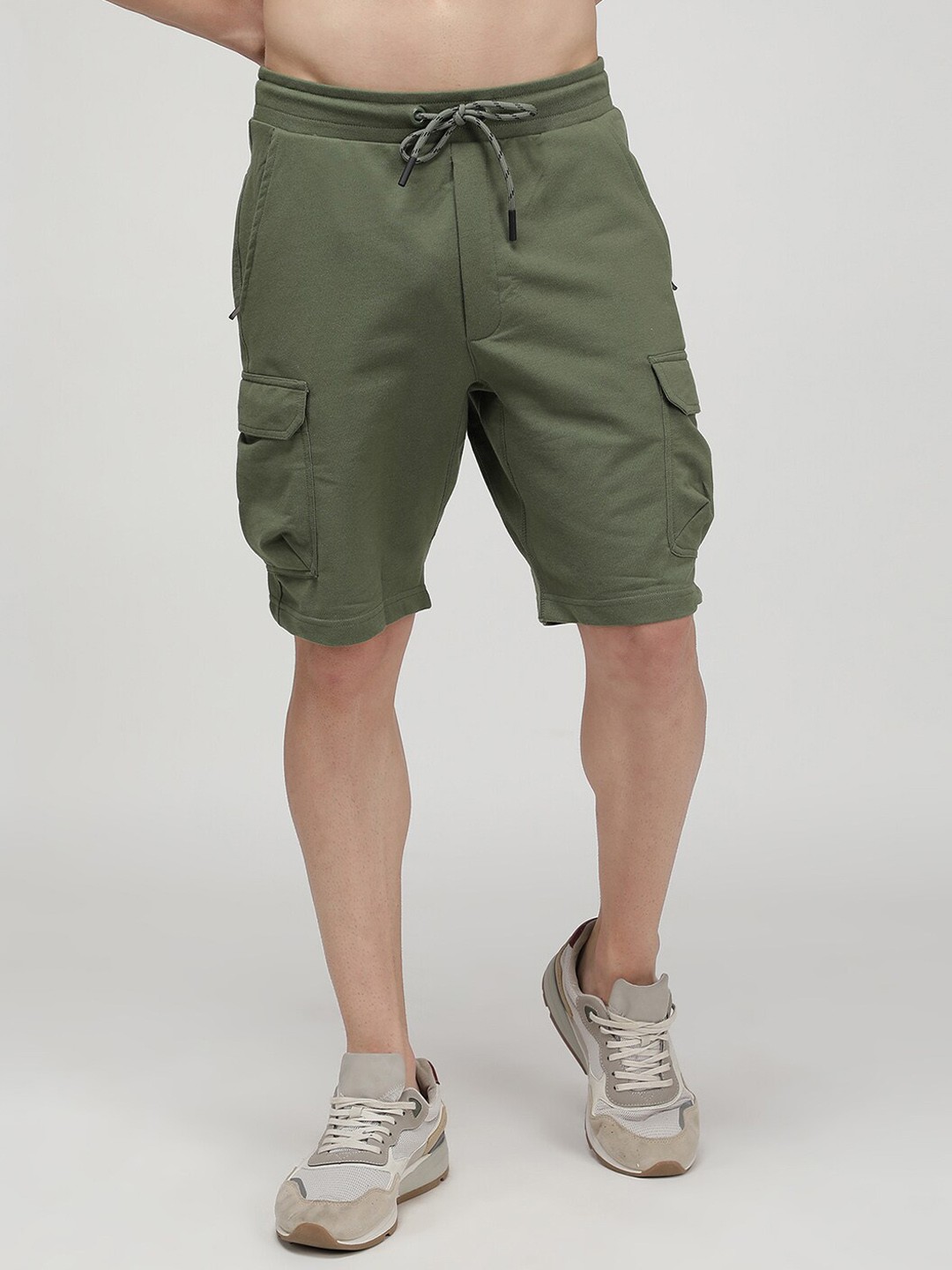 

SPORTO Men Mid Rise Outdoor Cargo Shorts, Green