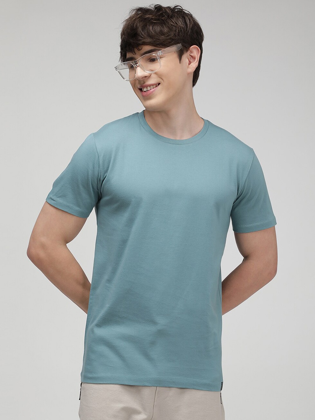 

SPORTO Everfresh Round Neck Cotton T-shirt, Blue