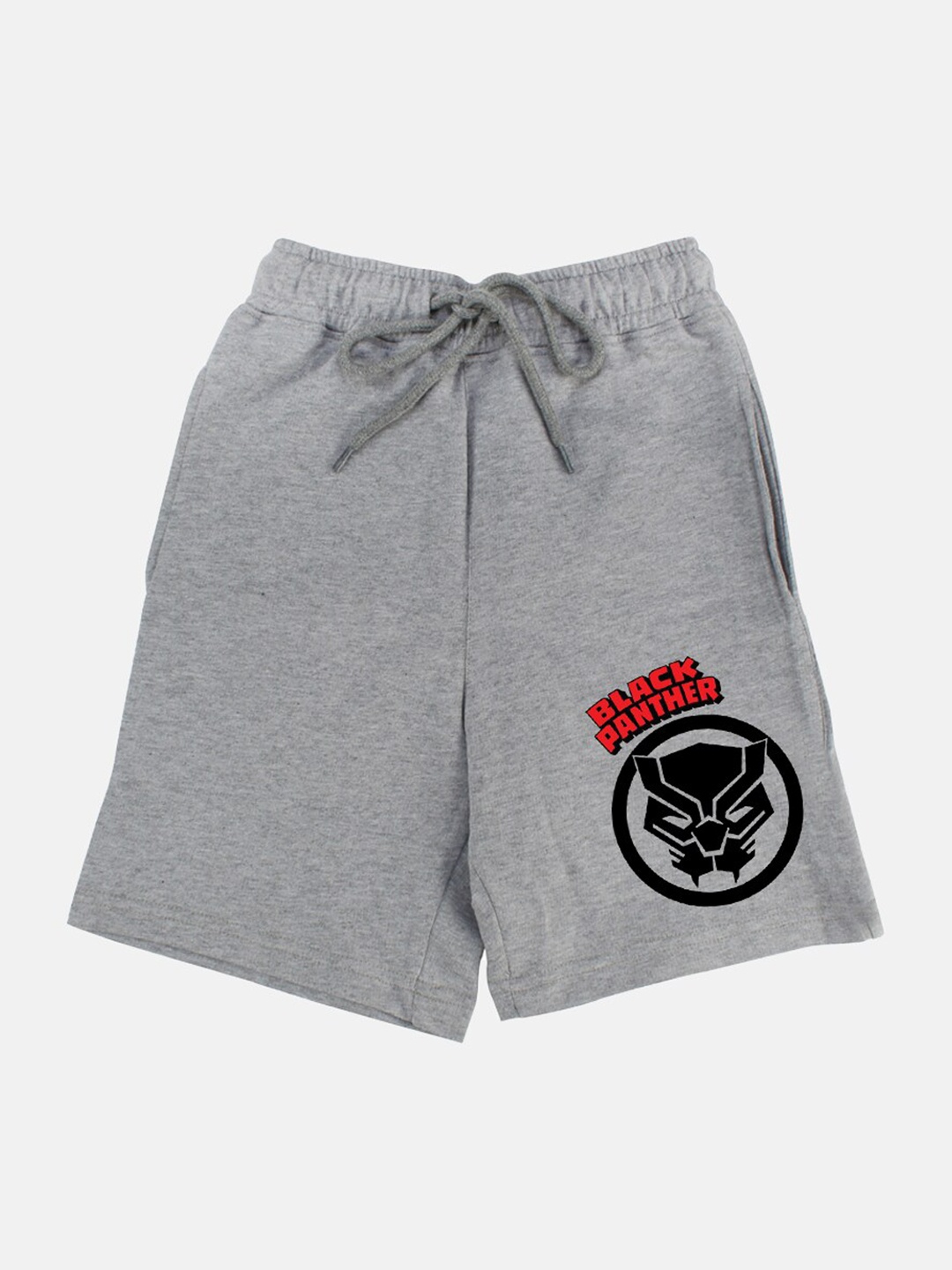 

YK Marvel Boys Graphic Printed Mid-Rise Outdoor Shorts, Grey