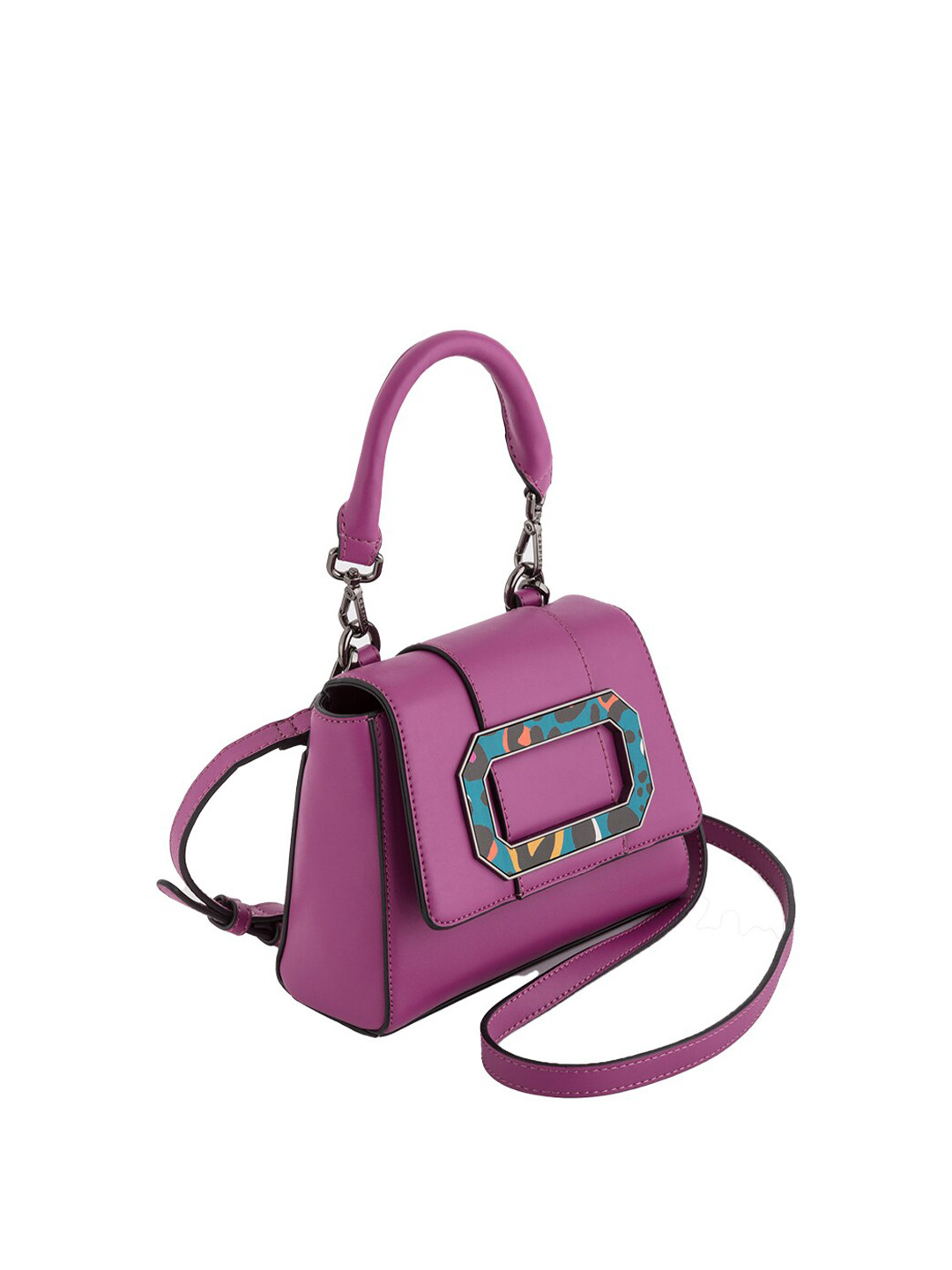 

CARPISA Structured Buckle Detail Handheld Bag, Pink